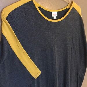 LuLaRoe Irma, navy/gold, size L